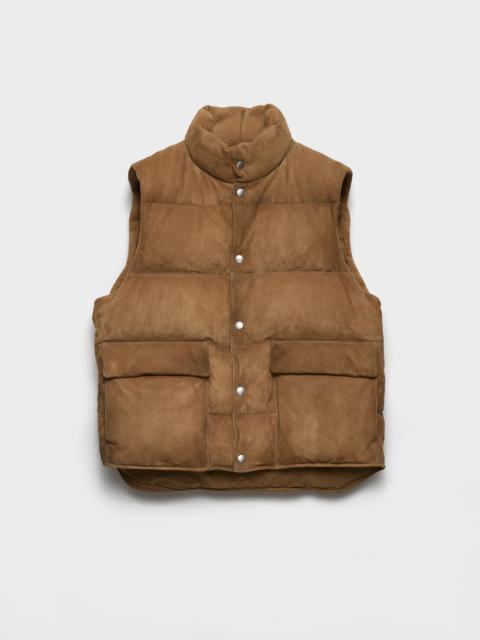 Suede down vest