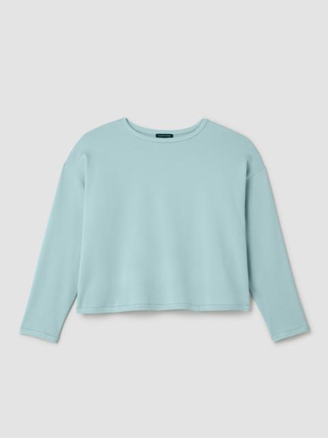 Cozy Brushed Terry Hug Round Neck Box-Top
