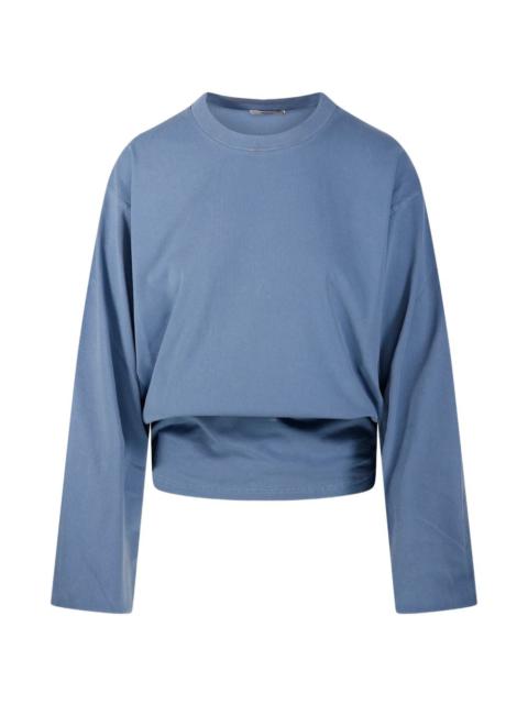 long-sleeved cropped top