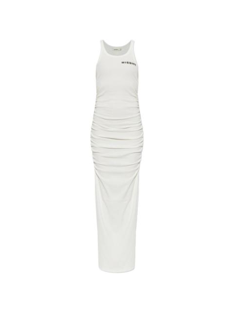 ruched maxi dress