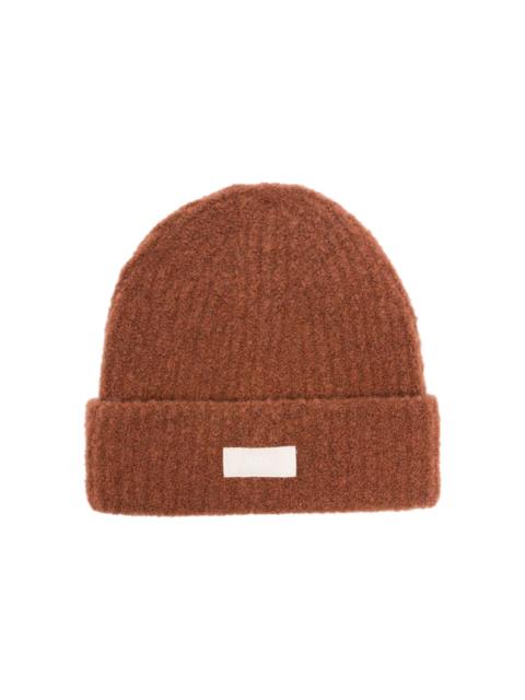 logo-patch beanie hat