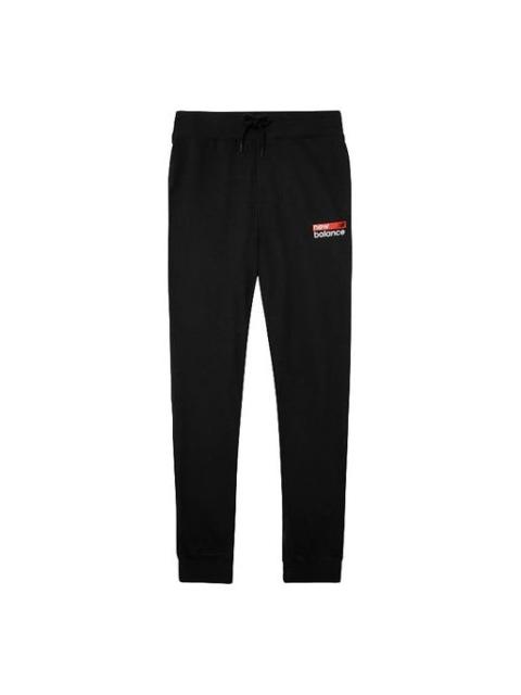 New Balance Logo Print Sweatpants 'Black Red' MP03905-BM