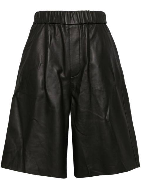 leather bermuda shorts