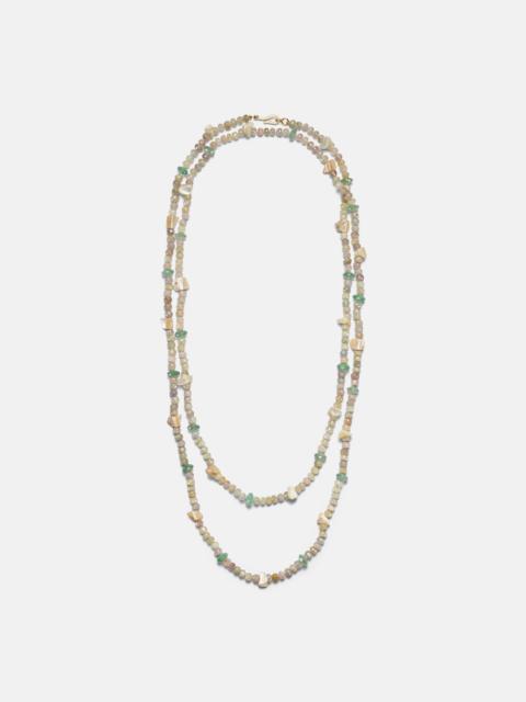 Beaded necklace with gemstones