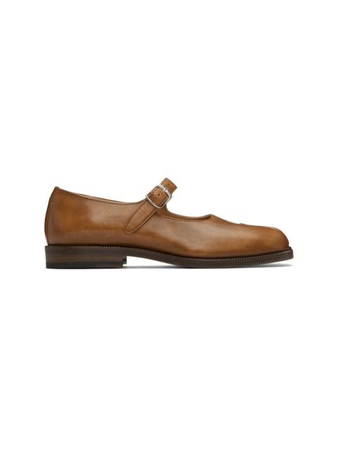 Tan Tabi Mary Jane Loafers