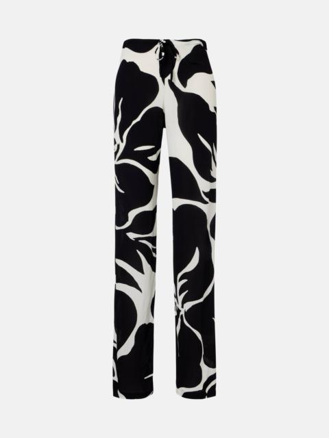 Floral straight pants
