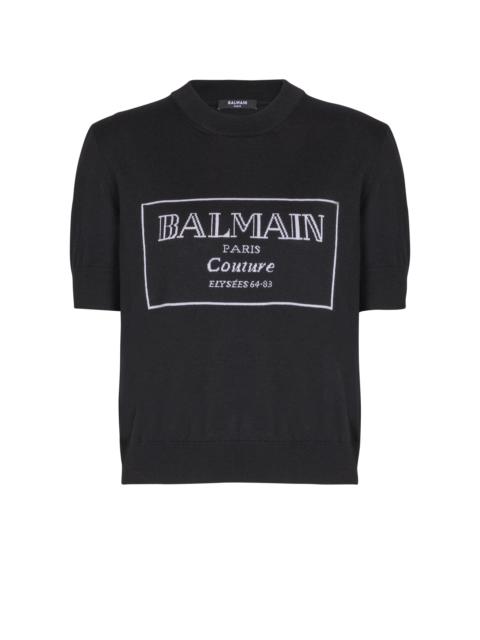 Balmain Couture two-tone knit top