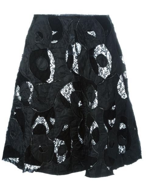 appliqué detail lace skirt