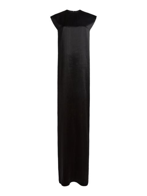 BALENCIAGA Satin Maxi Dress black | REVERSIBLE