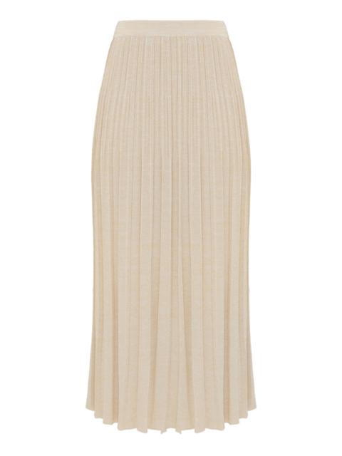 INDRA METALLIC MIDI SKIRT