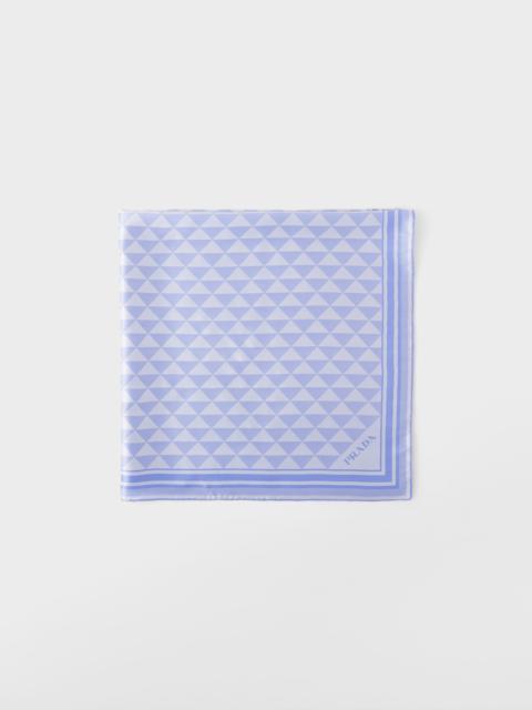 Jacquard silk scarf 90x90