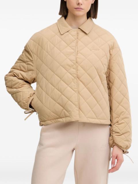 quilted collared jacket