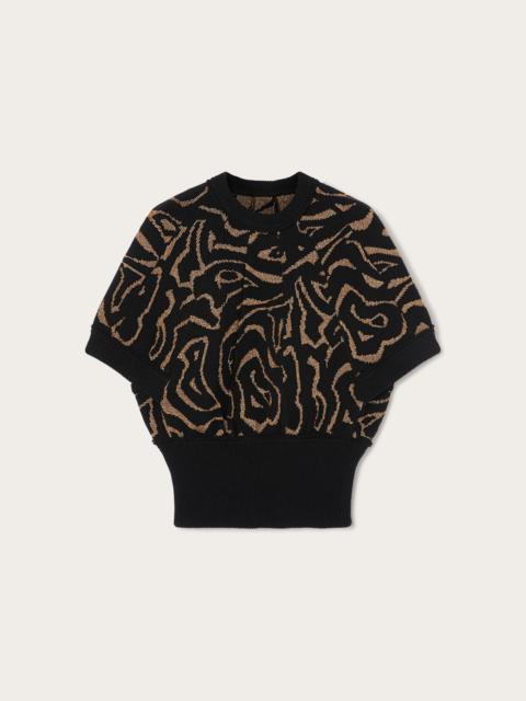 JACQUARD LUREX TOP WITH LABIRINTO PATTERN