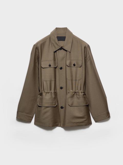 Mohair and wool safari jacket