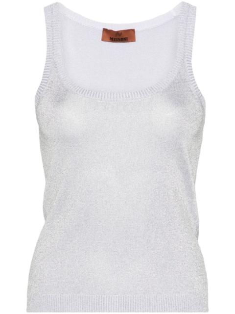 sleeveless lurex tank top