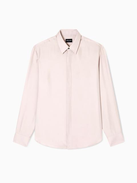 REGULAR-FIT SHIRT IN SILK TWILL