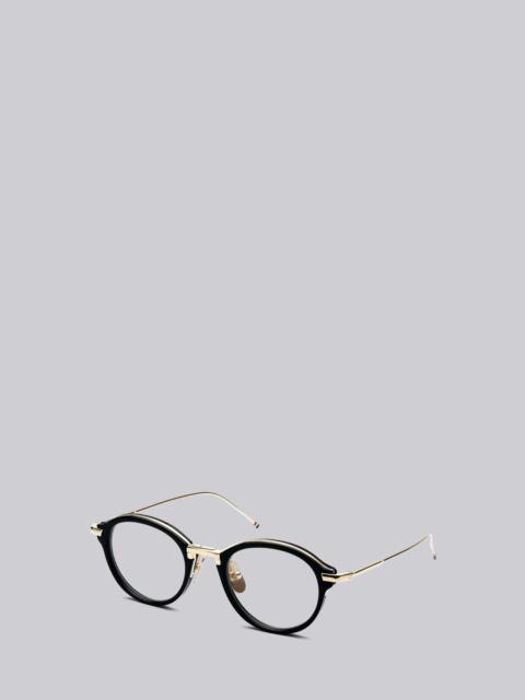 Round Black Shiny Optical Glasses