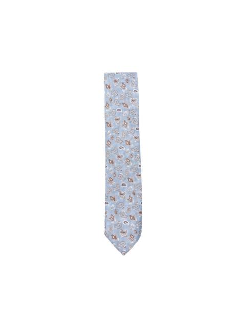 paisley check tie