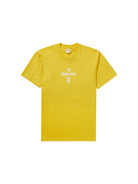 Supreme Cross Box Logo Tee Yellow