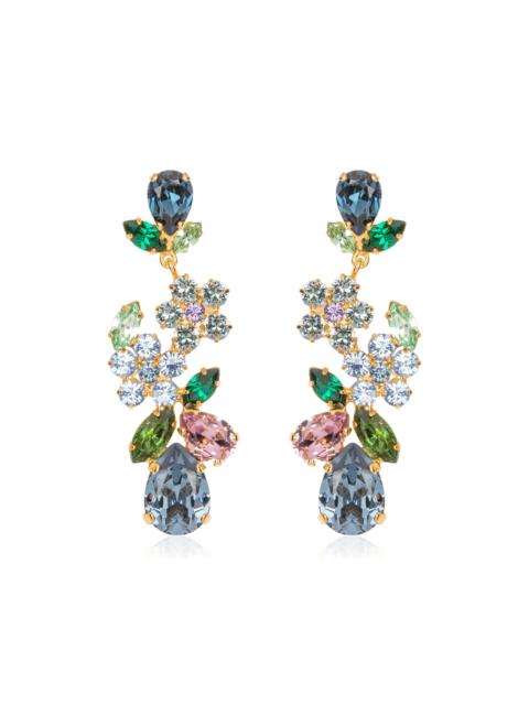 Martella 18K Gold-Plated Crystal Earrings blue