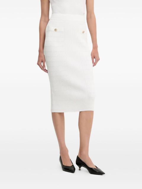 ribbed midi skirt