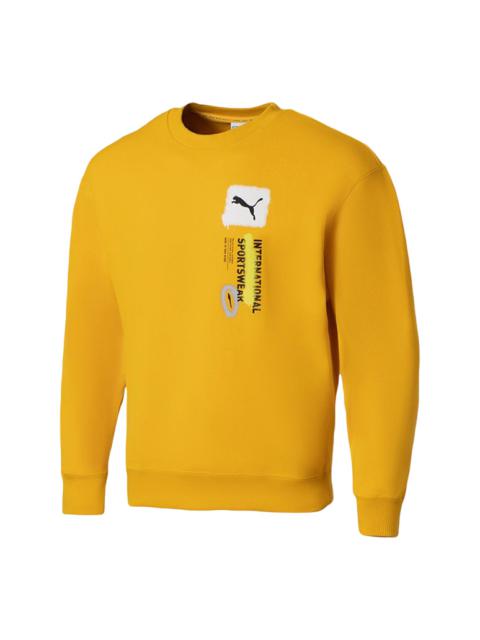 PUMA Logo International Sportswear Sweatshirt 'Yellow' 536303-85