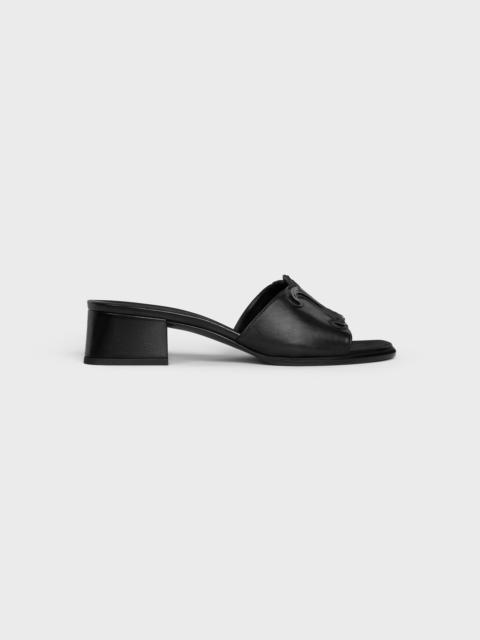 CELINE CLEMENCE MULE IN LAMBSKIN AND PATENT CALFSKIN