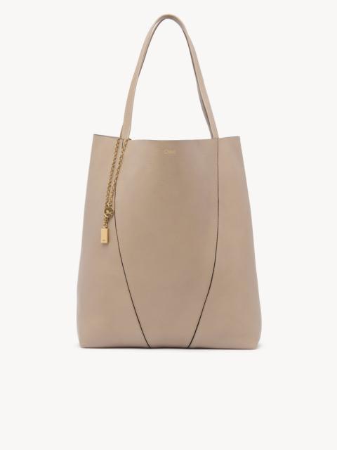 LARGE CHLOÉ SPIN TOTE BAG IN GRAINED LEATHER