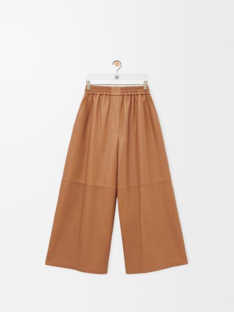 Cropped trousers in nappa lambskin