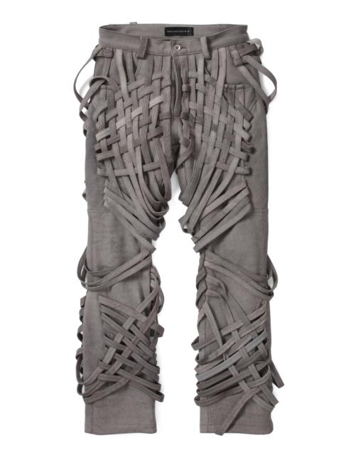 INTERWOVEN LEATHER TROUSERS