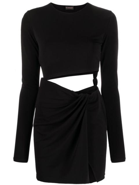 cut-out long-sleeved minidress