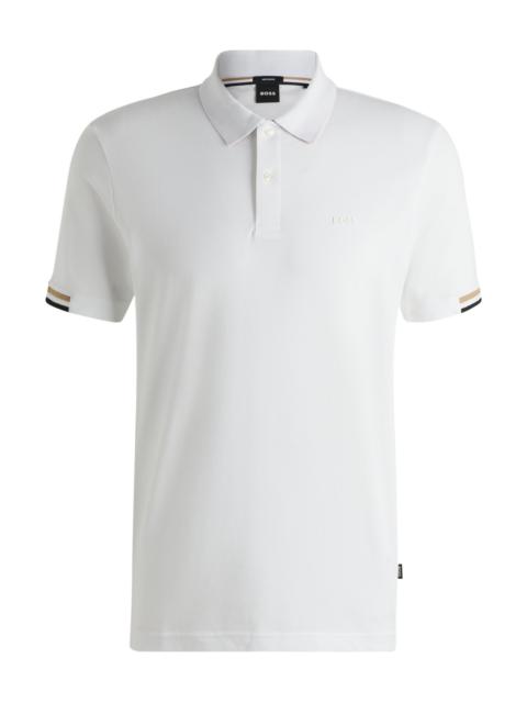 REGULAR-FIT POLO SHIRT WITH RUBBERIZED LOGO