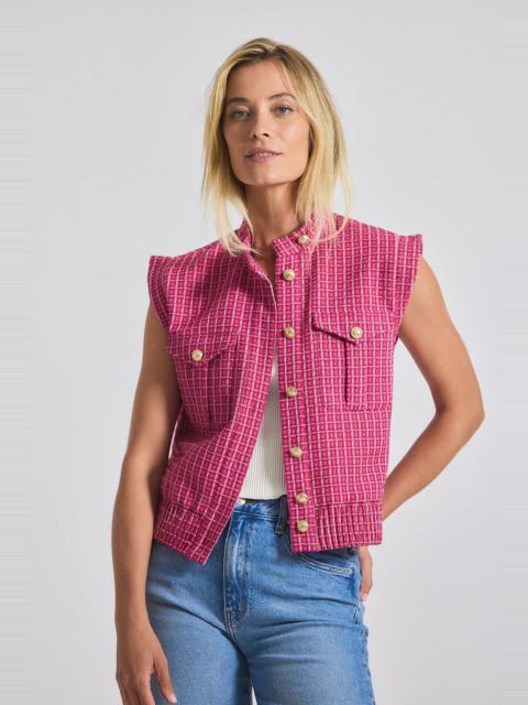 NAMIRA COTTON TWEED SLEEVELESS JACKET