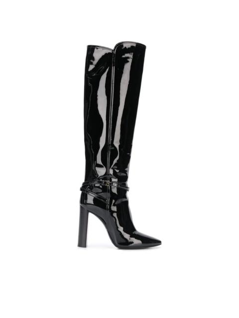 patent leather boots