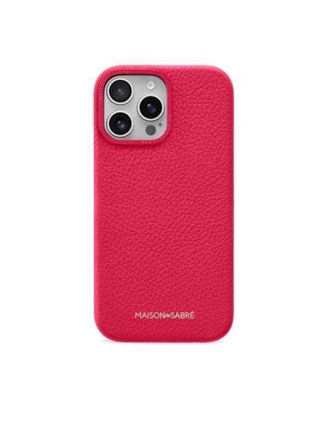 iPhone 16 Pro raised camera leather phone case