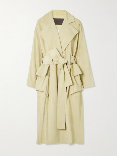 Cinzia Belted Suede Trench Coat