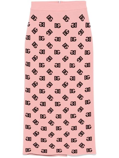 DG-jacquard pencil skirt