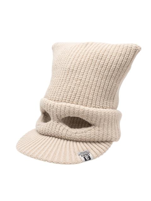 Masked Cat Visor Knit Cap