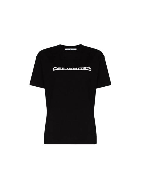 OFF-WHITE Womens Underlined Logo T-Shirt Black/White