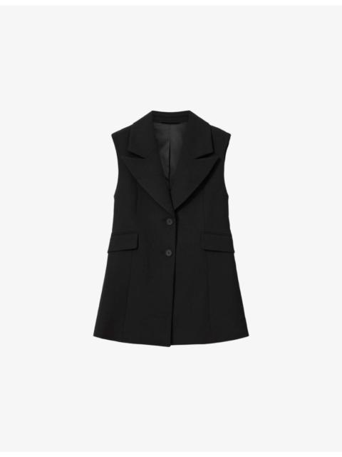 Astra Peak-Lapel Stretch-Woven Waistcoat