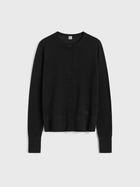 Fine knit cardigan black