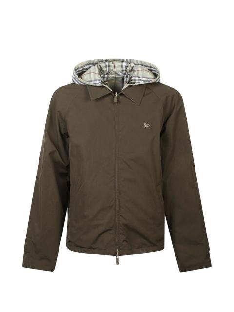 check hooded jacket