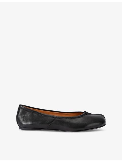 Tabi split-toe leather ballerina shoes