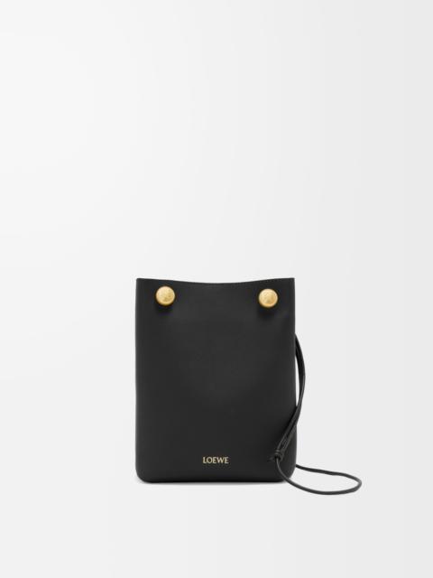 Pebble pouch in smooth calfskin