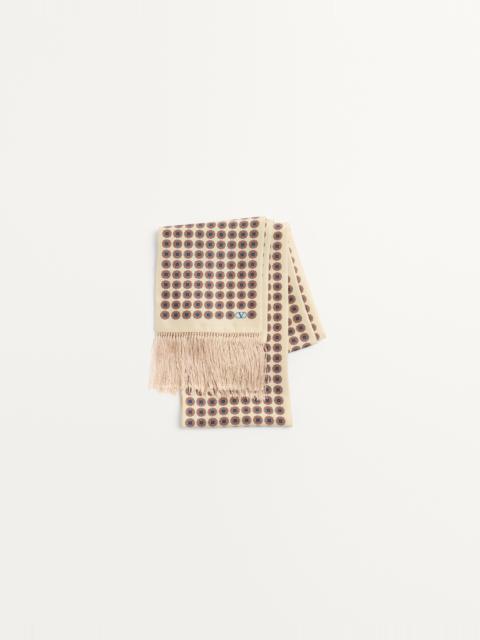 CHAMBER SILK BANDEAU SCARF WITH FRINGE