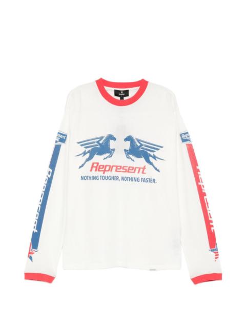 graphic-print long-sleeved T-shirt