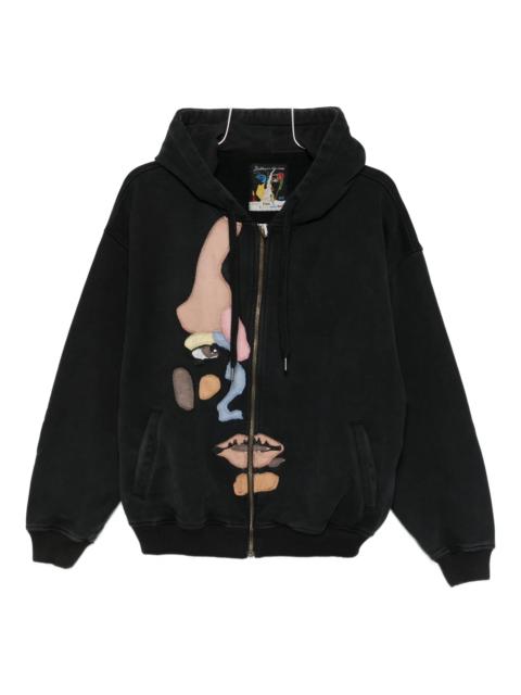 Kidsuper Appliqué-detail Zip-up Hoodie