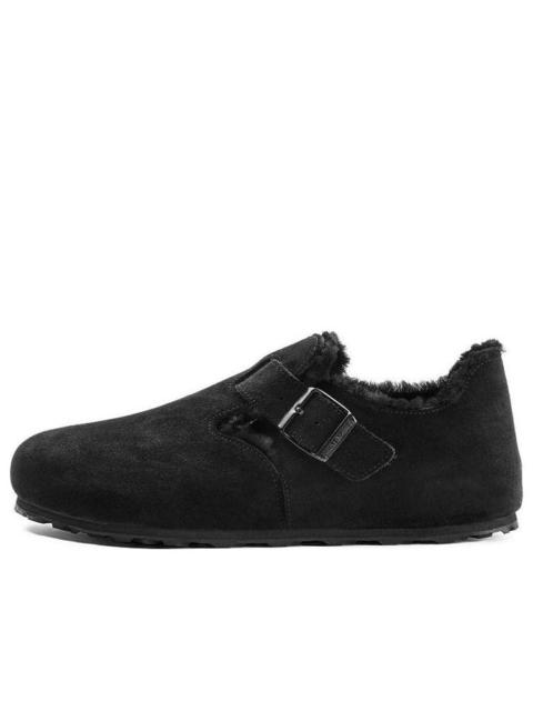 Birkenstock London Shearling Suede Leather 'Black' 1014960