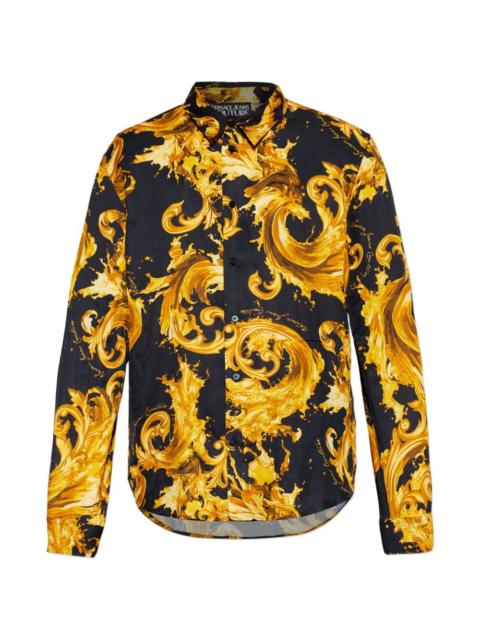 baroque-print shirt