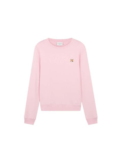 Maison Kitsune Fox Head Patch Regular Sweatshirt Pale Pink